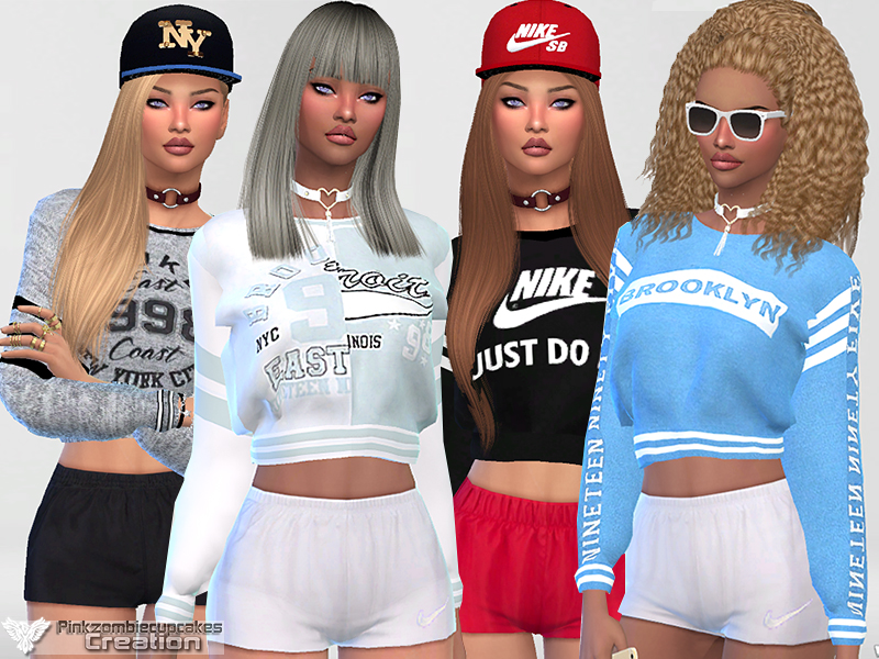 The Sims Resource - Athletic Dept.Sweatshirt Collection 02(mesh required)