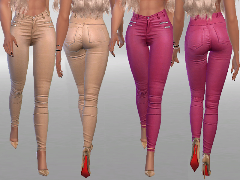 The Sims Resource - Nude Leather Jeans