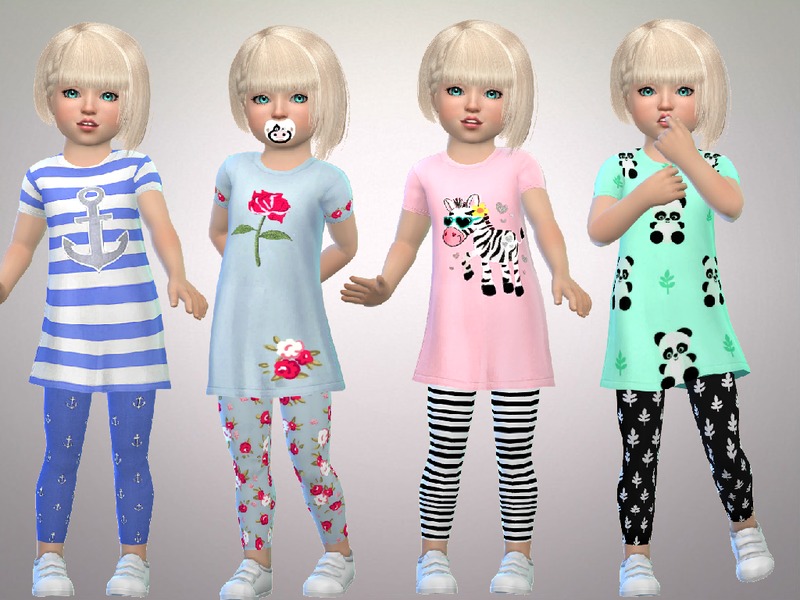 The Sims Resource - Toddler Girls Full Outfits