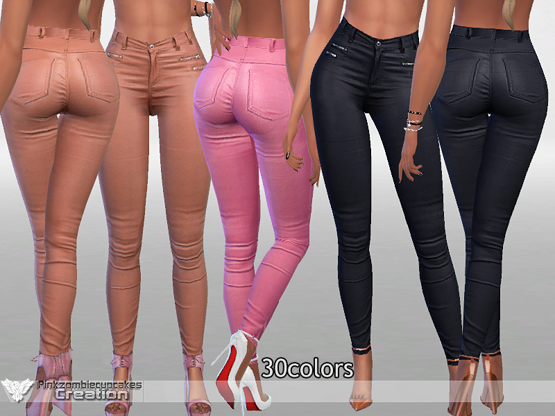 The Sims Resource - Nude Leather Jeans