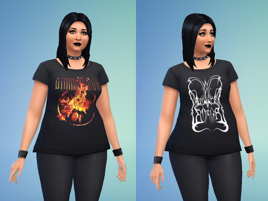 The Sims Resource - Dimmu Borgir T-shirts for Females