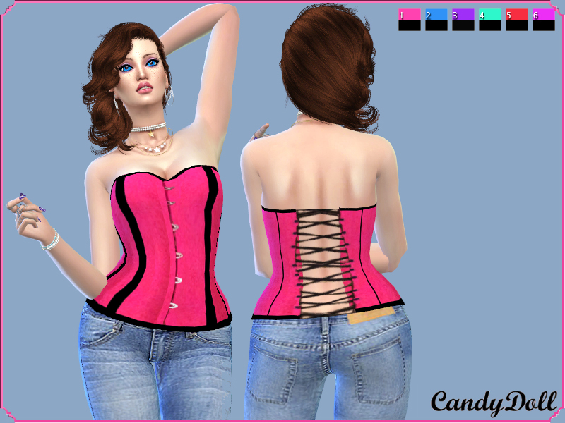 The Sims Resource - CandyDoll Hot Feminine Corset