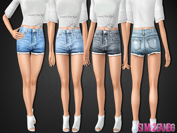 The Sims Resource - 490 - Denim Shorts For Teen