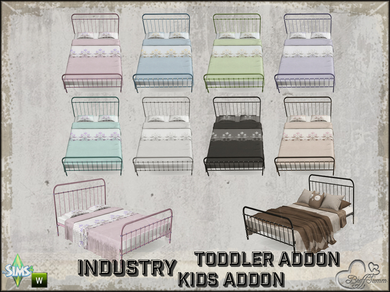 The Sims Resource - Industry Toddler and Kids Doublebed