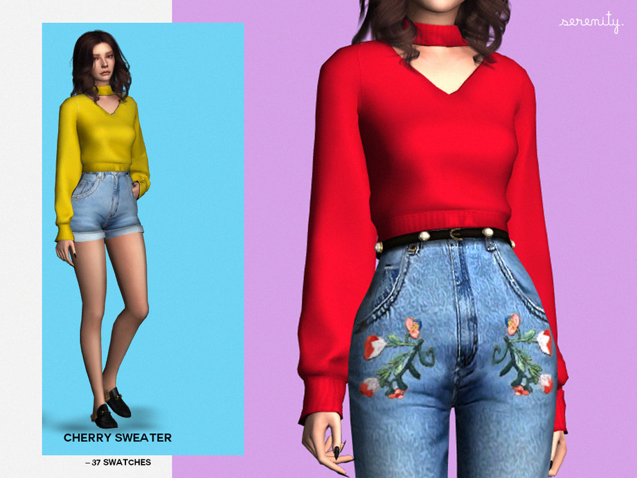 The Sims Resource - Cherry Sweater