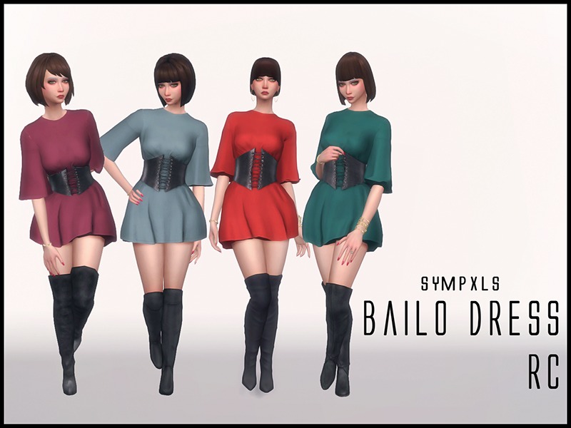 The Sims Resource - Sympxls Bailo Dress RC - mesh needed