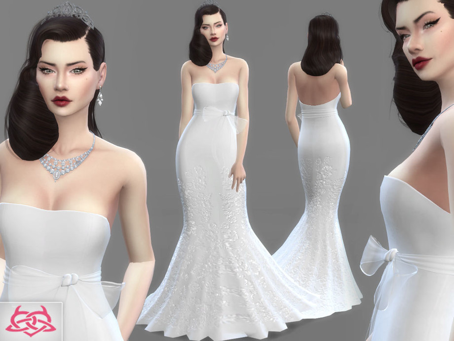 The Sims Resource - Wedding Dress 4 (original mesh)