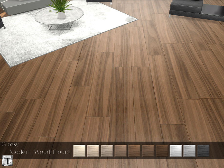 The Sims Resource - Glossy Modern Wood Floor