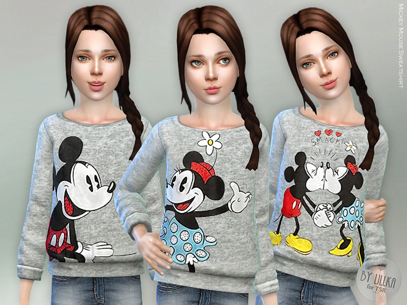 The Sims Resource - Mickey Mouse Sweatshirt
