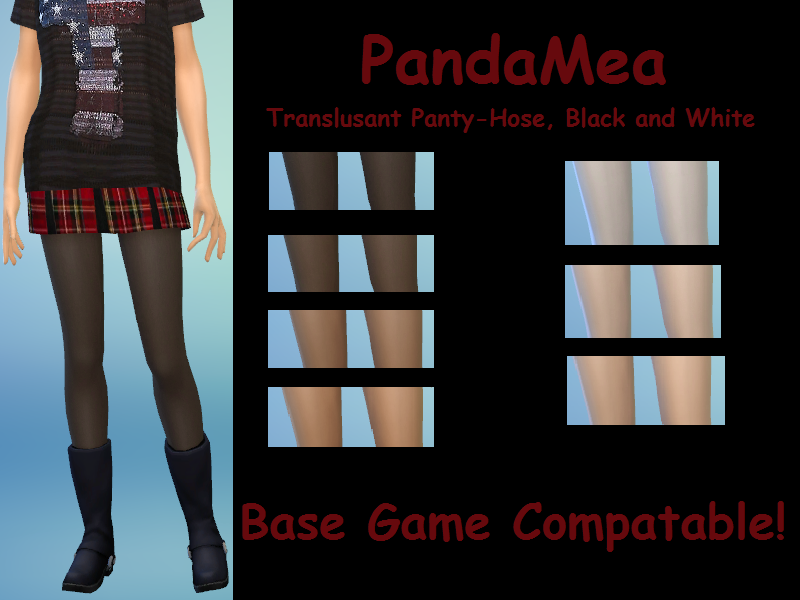 The Sims Resource More Translucent Pantyhose 
