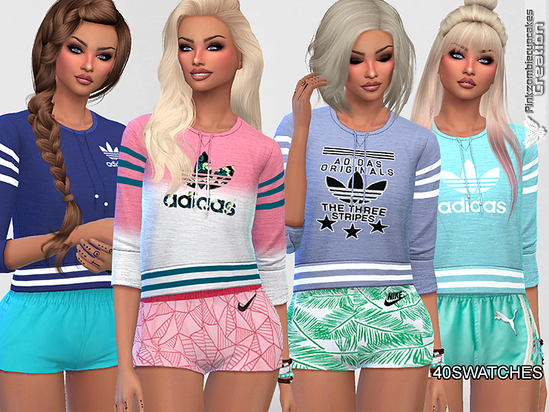 The Sims Resource - Athletic Adidas Sweatshirts Collection