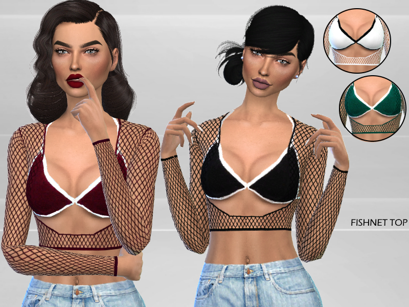 The Sims Resource - Fishnet Top