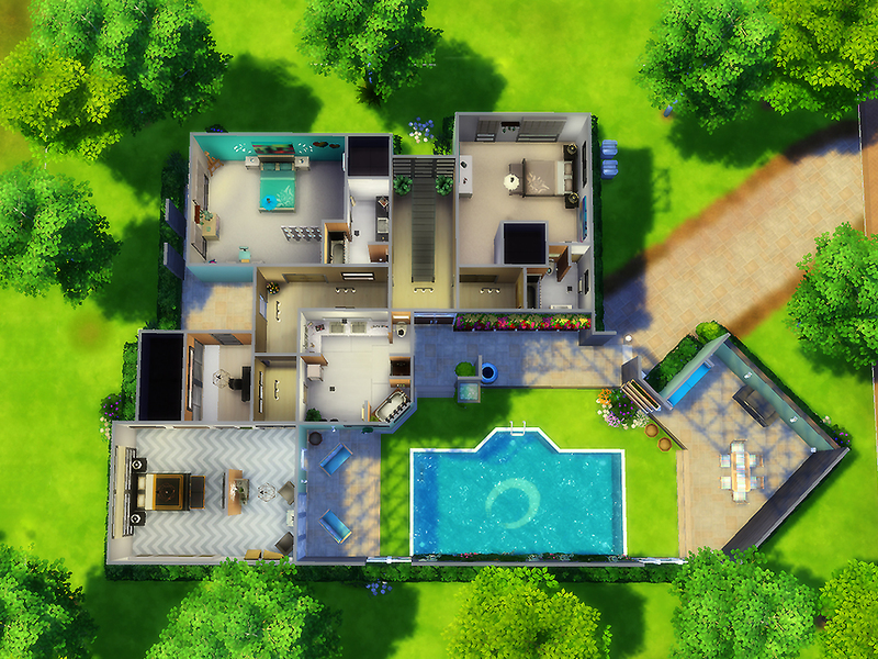 FriendlySim's Modern Cypress Terrace