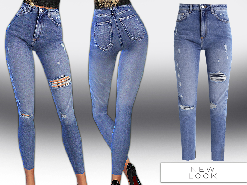 The Sims Resource - New Look Super High Waist Slim Fit Jeans