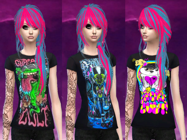 The Sims Resource - Cupcake Cult and Heartless t-shirts