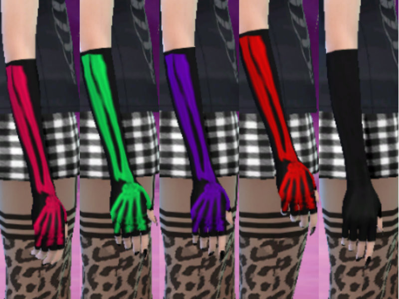 MaruChanBe's Basic emo fingerless gloves