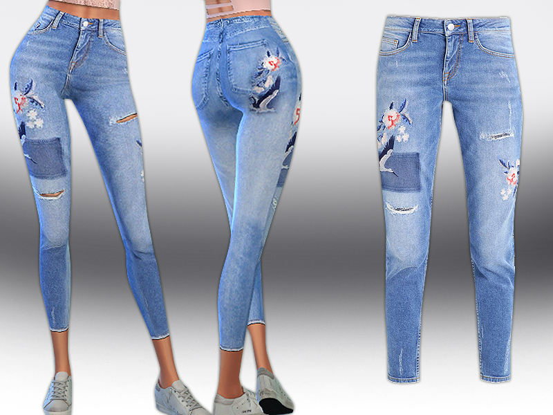 The Sims Resource - Pixie Slim Fit Jeans