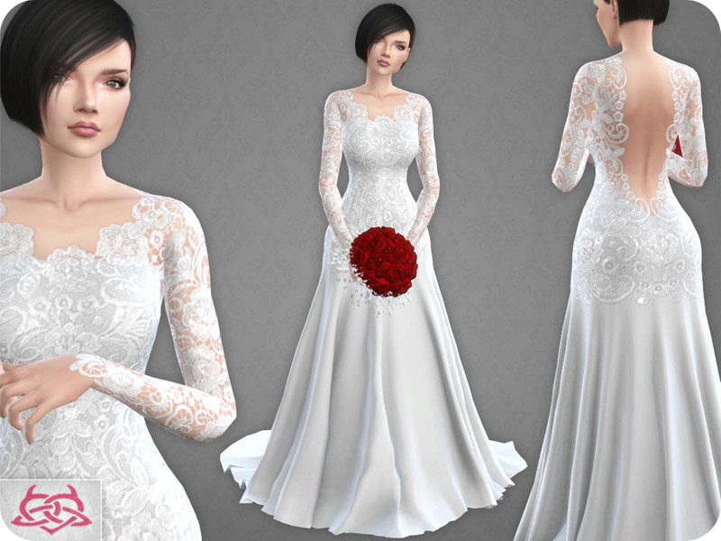The Sims Resource - Wedding Dress 10 (original mesh)