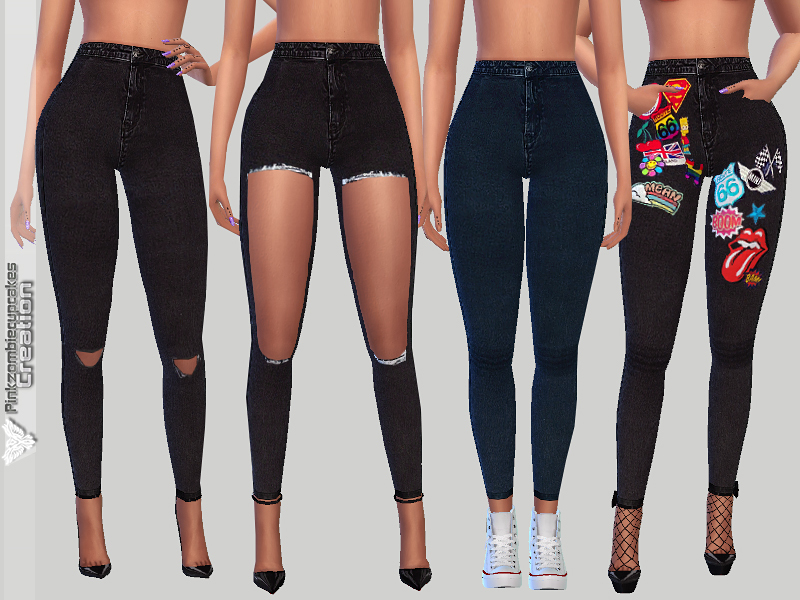 The Sims Resource - Black Skinny Jeans