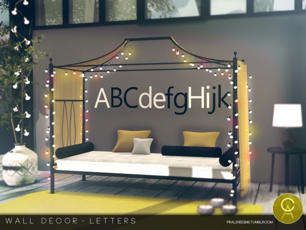 The Sims Resource - Wall Decor - Letters