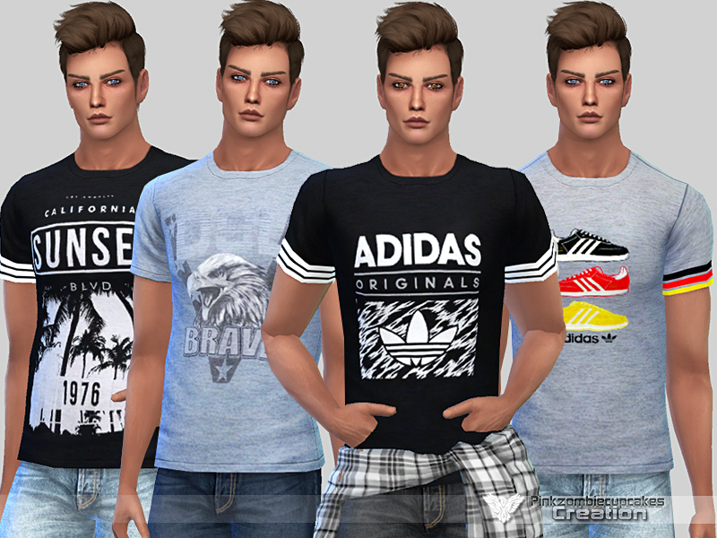 The Sims Resource - James(Men T-shirts)