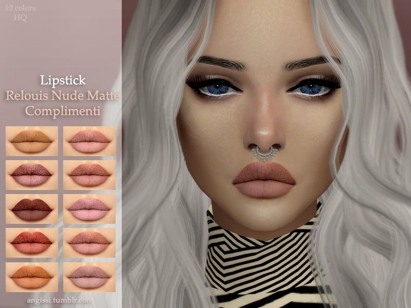 The Sims Resource - Lipstick Relouis Nude Matte Complimenti