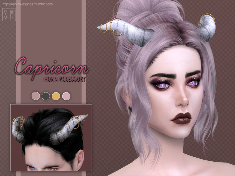 The Sims Resource - [ Capricorn ] - Horn Accessory