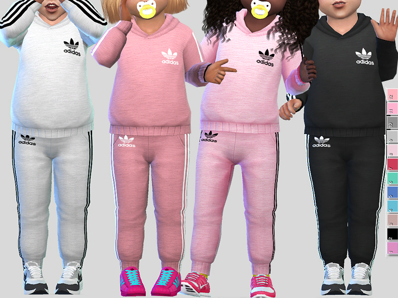 The Sims Resource - Adidas Athletic Toddler Outfit(Parenthood pack required)