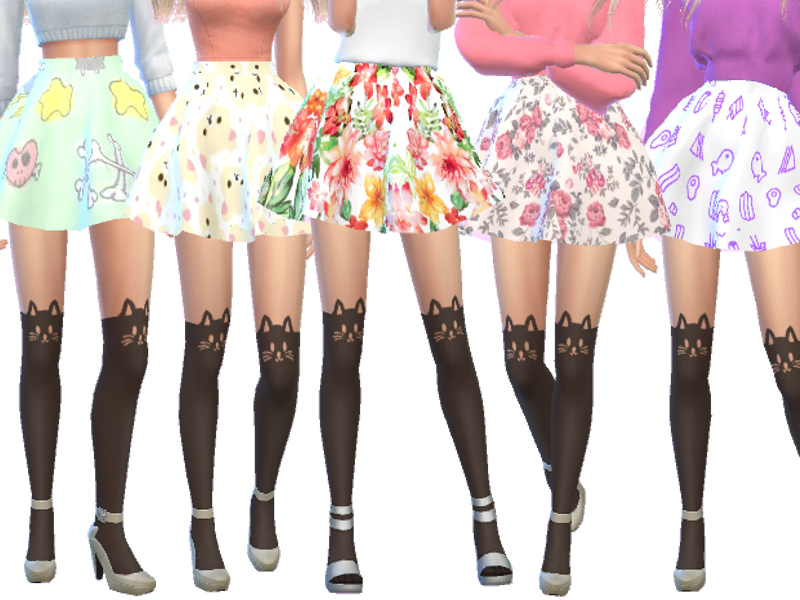 The Sims Resource - Pastel Gothic Skirts Pack Five - Mesh Needed