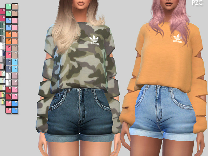 The Sims Resource - Athletic Sweatshirts 056(mesh required)