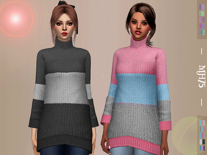 The Sims Resource - S4 Oversized Sweater