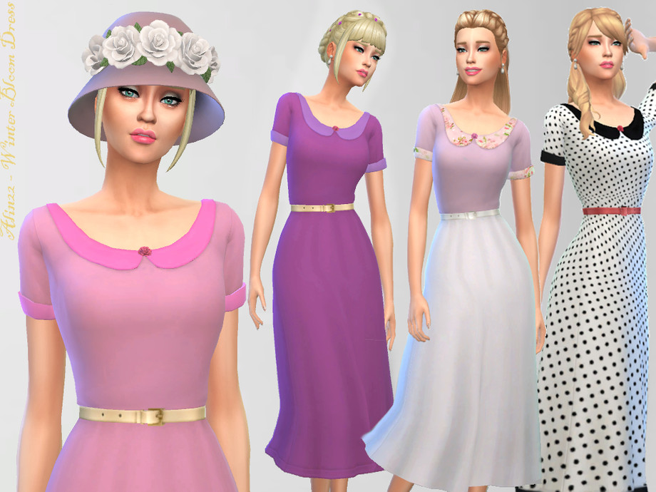 The Sims Resource - Cute Winter Bloom Dress