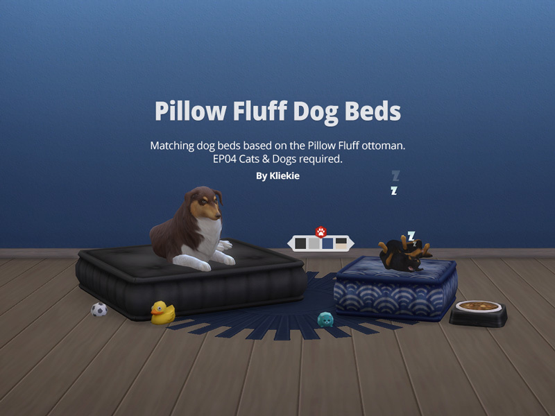 The Sims Resource - Pillow Fluff Dog Bed (small)-REQUIRES CATS AND DOGS