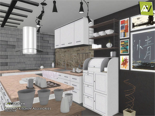 The Sims Resource - Karemo Kitchen Accessories