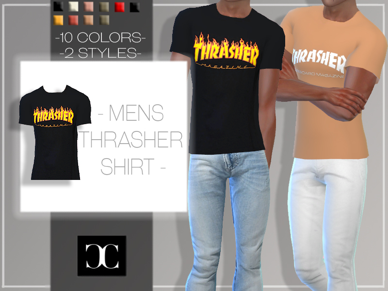 The Sims Resource - Mens Thrasher Shirts
