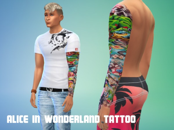 The Sims Resource - Alice In Wonderland Tattoo