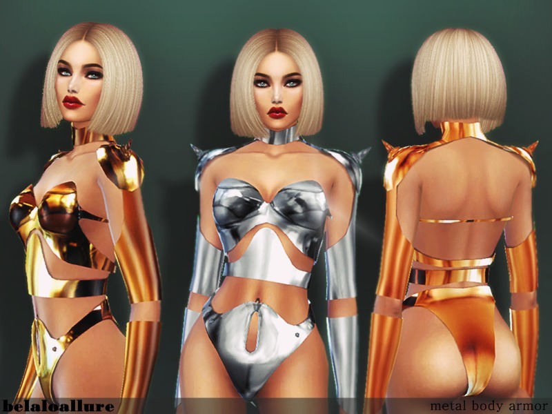 The Sims Resource - belaloallure_metal body armor