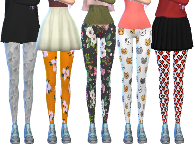 The Sims Resource - Tumblr Themed Leggings Pack Ten