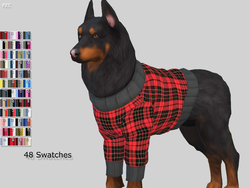The Sims Resource - Burberry Large Dog Sweaters Collection
