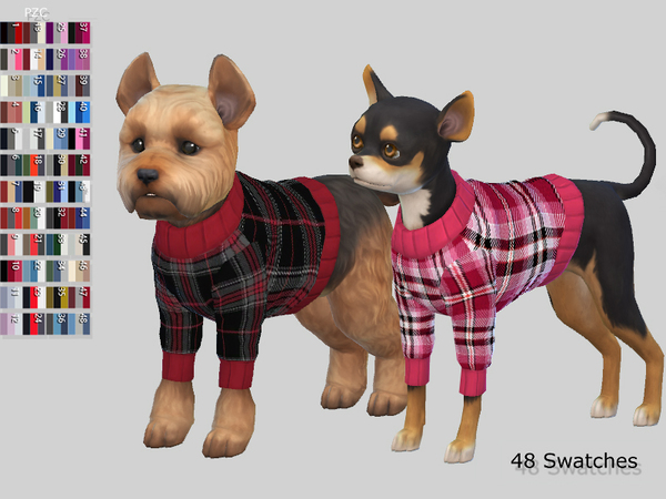 The Sims Resource - Burberry Small Dog Sweaters Collection
