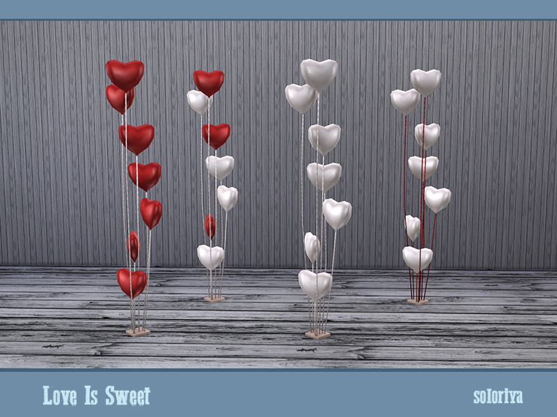 The Sims Resource - Love Is Sweet. Balloons Hearts