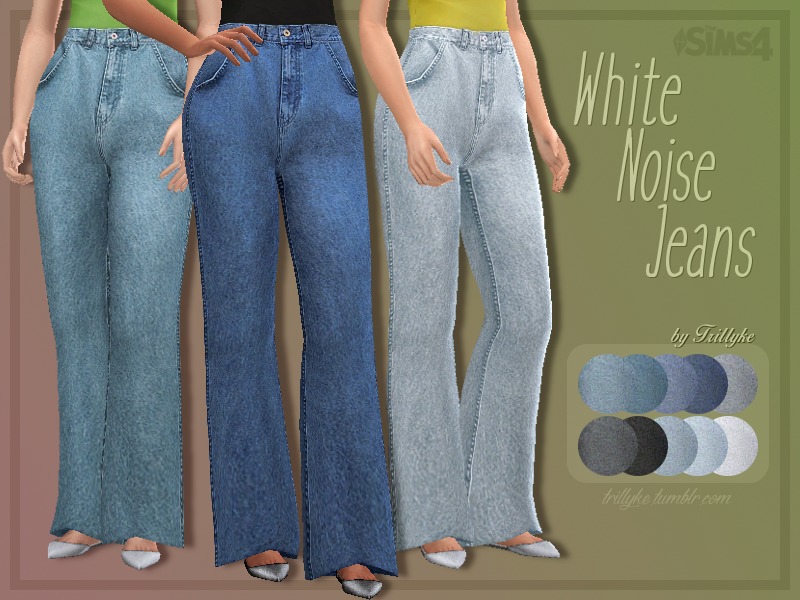 The Sims Resource - Trillyke - White Noise Jeans