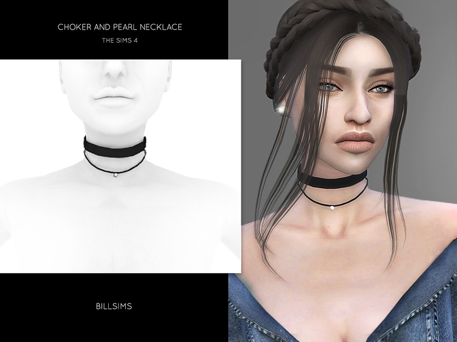 The Sims Resource Choker And Pearl Necklace