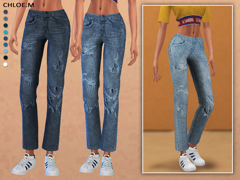 The Sims Resource - Straight Leg Jeans