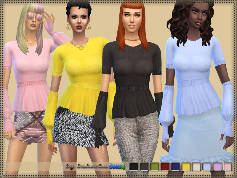 The Sims Resource - Blouse & gloves