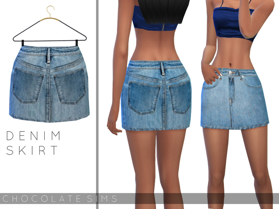 The Sims Resource - Denim Skirt