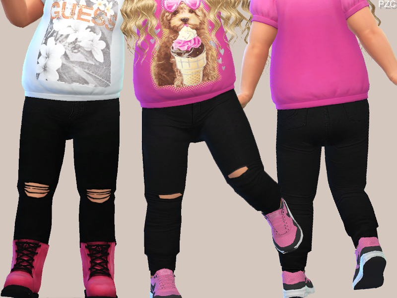 The Sims Resource - Black Jeans for Toddler