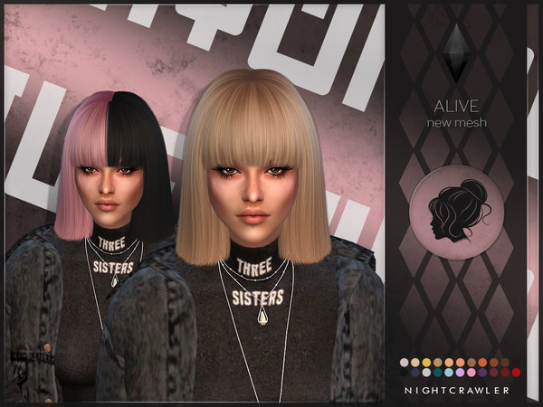 sims 4 split dye hair