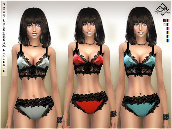 The Sims Resource - Satin Lace Dream Lingerie