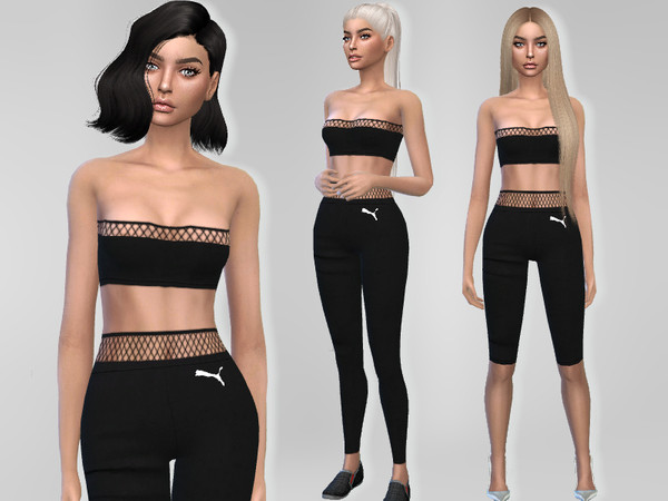 The Sims Resource - Puma Fishnet Outfit